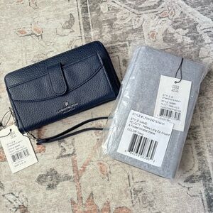 NWT London Fog Felicity Pebble Vegan Leather Wallet Wristlet